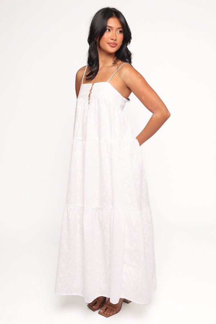 Petal and Pup USA DRESSES Kendal Maxi Dress - White (Hold for Rack)