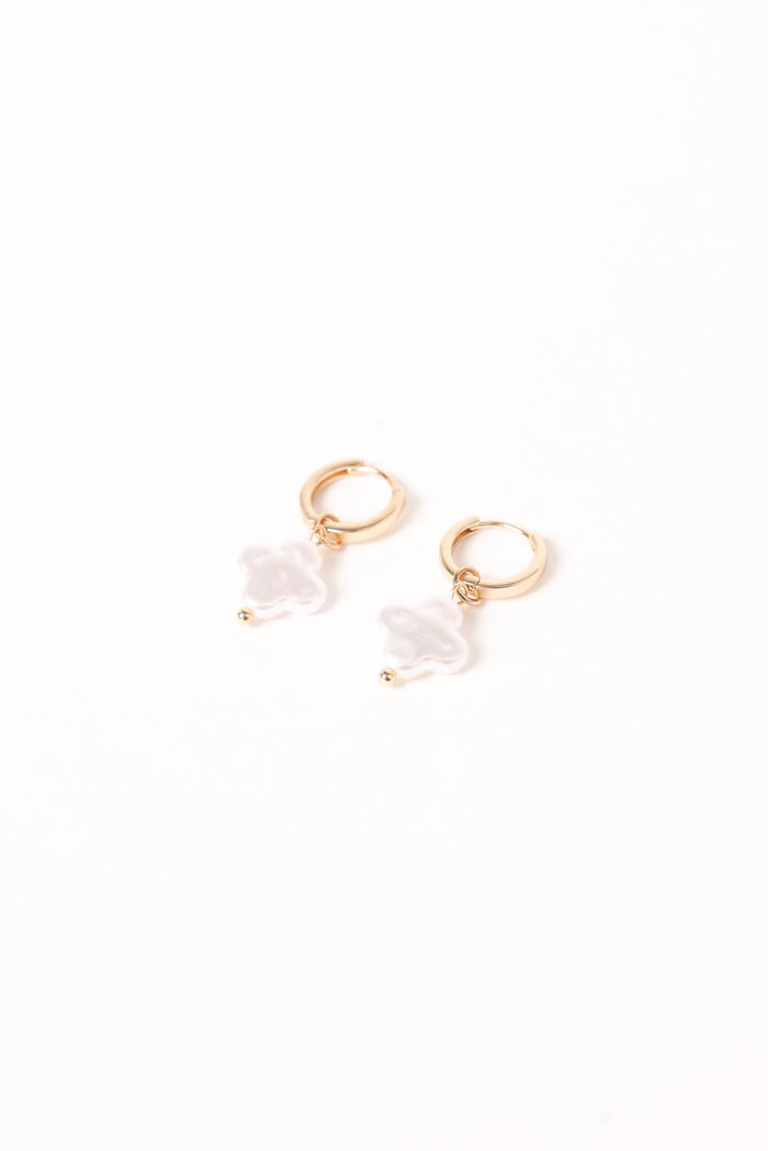 Petal and Pup USA ACCESSORIES Kieran Earrings - Gold/Pearl One Size