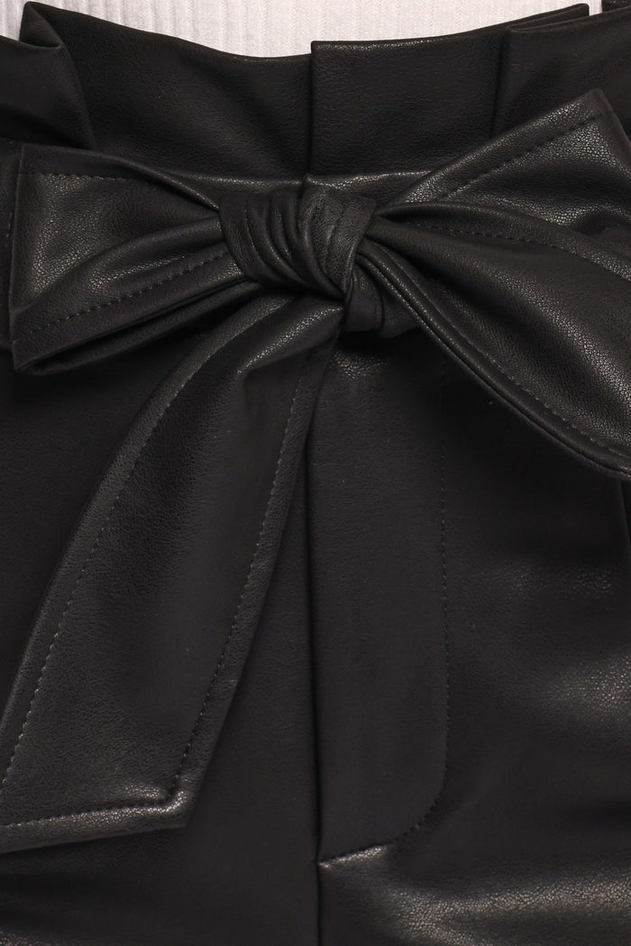 Petal and Pup USA BOTTOMS Kieran Faux Leather Pant - Black