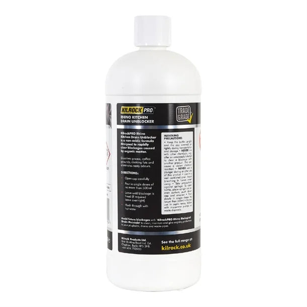 KilrockPRO Rhino Kitchen Drain Unblocker 1 Litre KILROCK