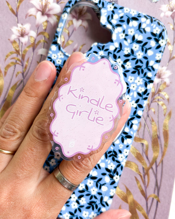 Kindle Girlie Coquette Magnetic Kindle Grip or Phone Holder - The Bean Workshop - Bookish Accessories, kindle grip, reading accessories