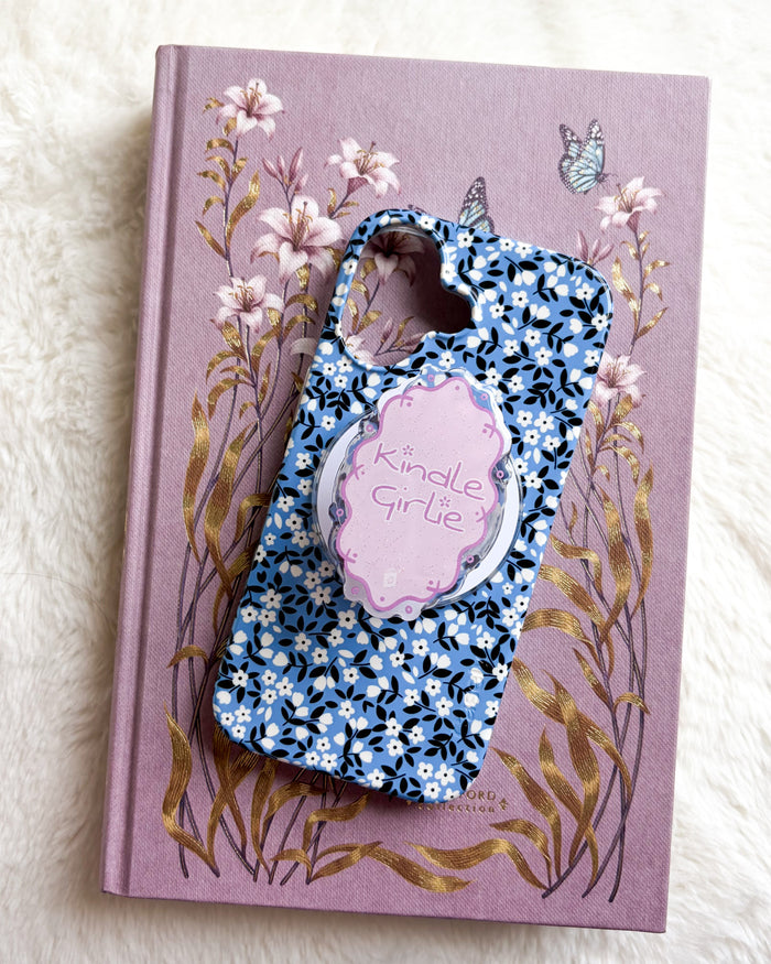 Kindle Girlie Coquette Magnetic Kindle Grip or Phone Holder - The Bean Workshop - Bookish Accessories, kindle grip, reading accessories