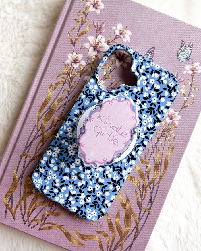 Kindle Girlie Coquette Magnetic Kindle Grip or Phone Holder - The Bean Workshop - Bookish Accessories, kindle grip, reading accessories