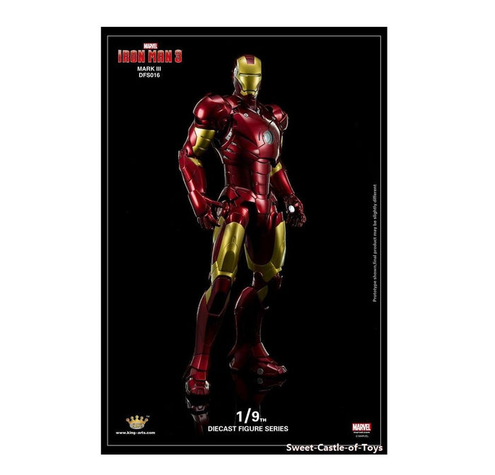 King Arts, DFS016 1/9th Iron Man 3 (Mark III) Diecast Figurine