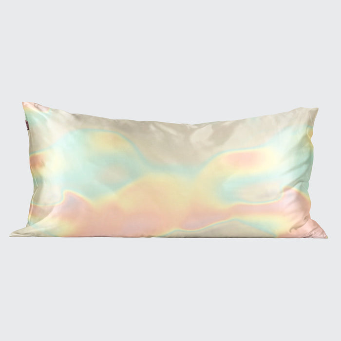 KITSCH Aura King Satin Pillowcase — lifestyle bedroom scene