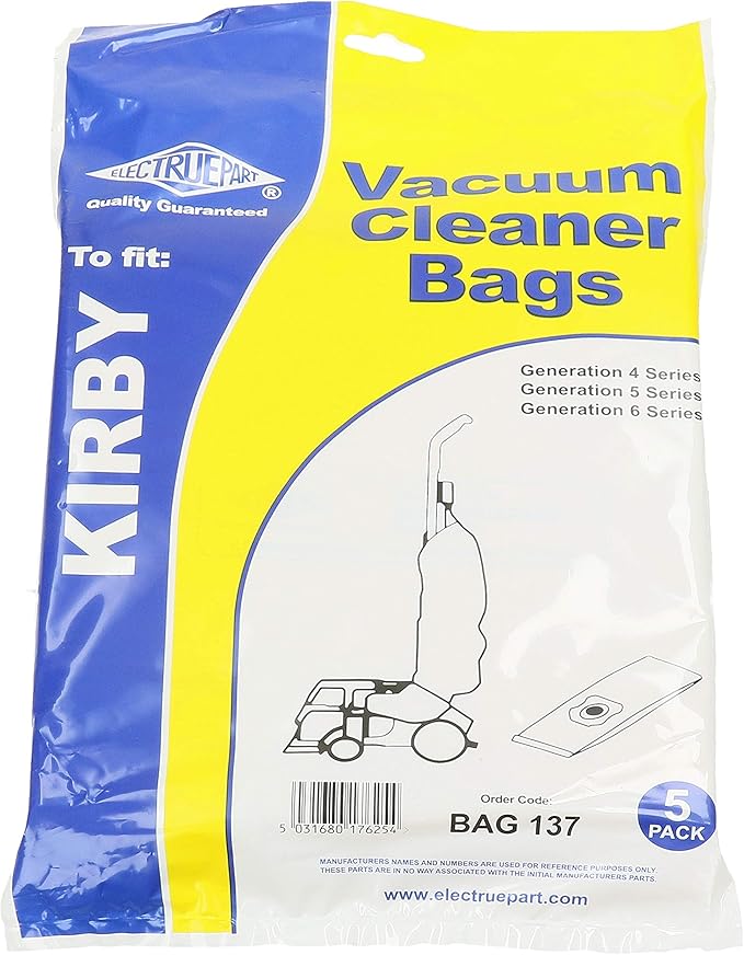 KIRBY Vaccum Bags Generation 4|5|6 | G4 |G5 | G6 Vacuum Cleaner Bags PK5 - BAG137