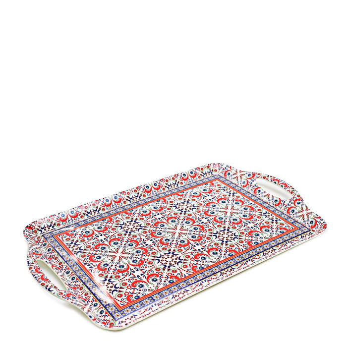 Kitchen Life Patterned Tray - Red