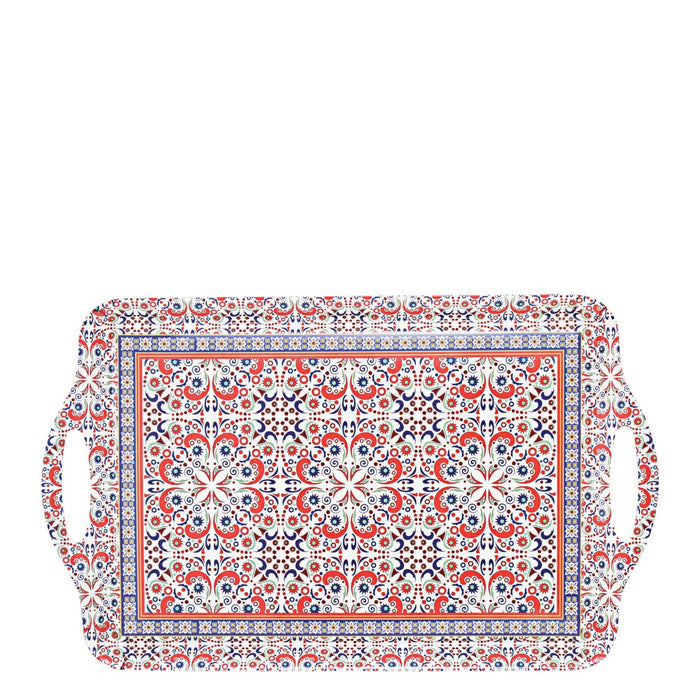 Kitchen Life Patterned Tray - Red