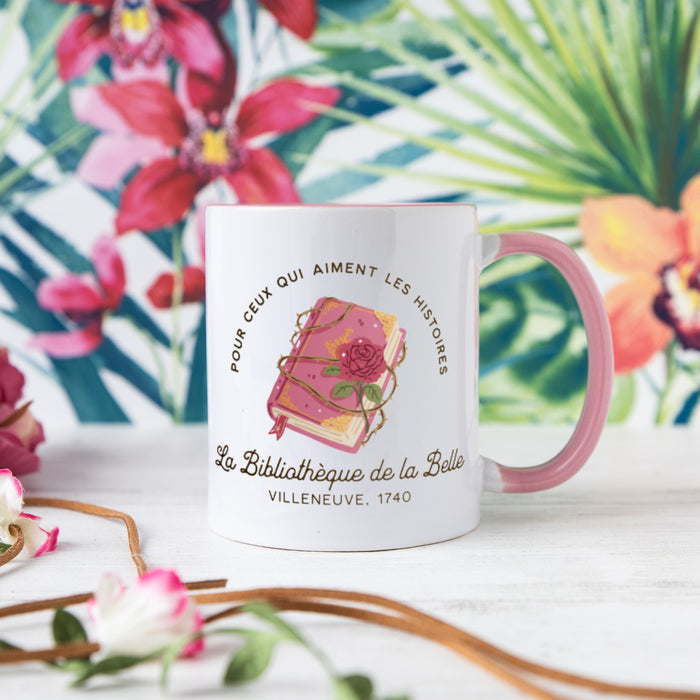 La Bibliotheque de la Belle Mug with Color Inside