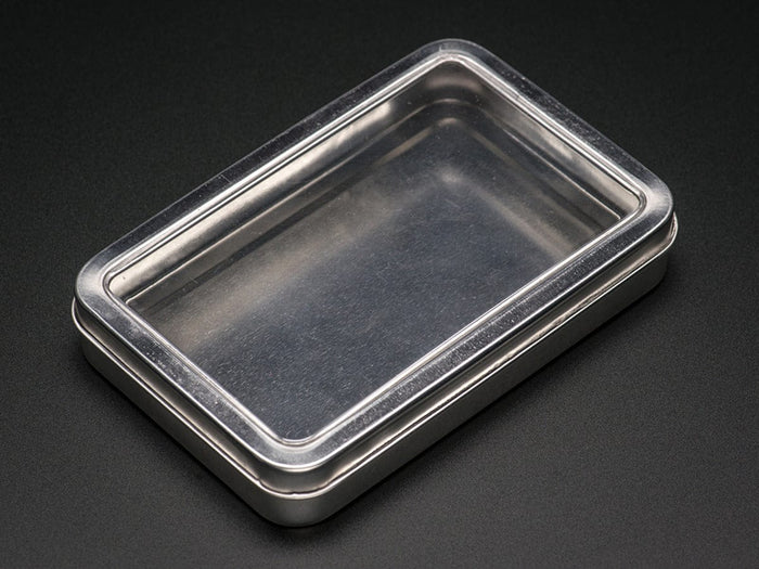 Large Tin With Clear Top Window by The Pi Hut - The Pi Hut
