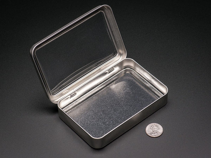 Large Tin With Clear Top Window by The Pi Hut - The Pi Hut