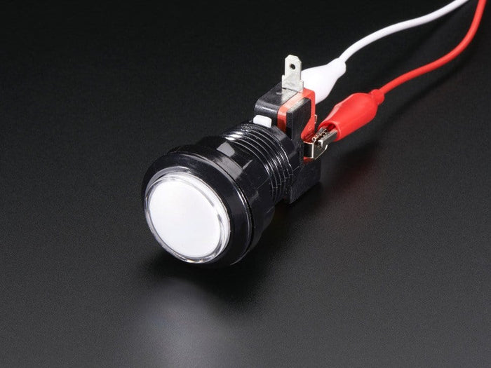 LED Illuminated Pushbutton - 30mm Round by The Pi Hut - The Pi Hut