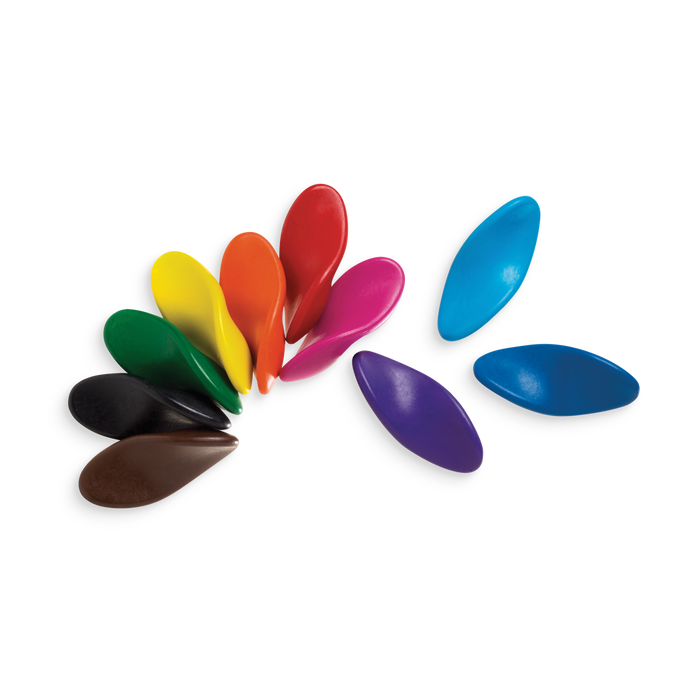 10 Left Right colored ergonomic crayons