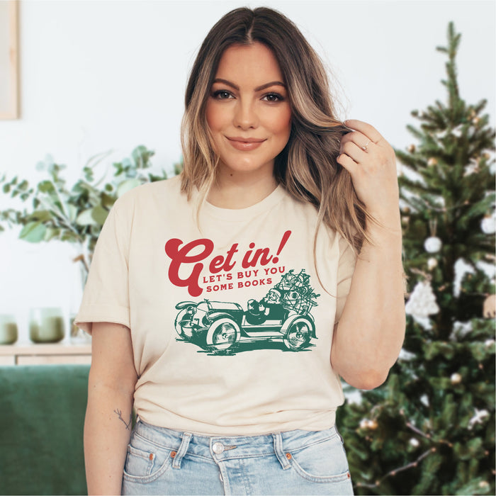 Let's Buy You Some Books T-shirt - The Bean Workshop - bookish, Christmas, T-shirt, tee