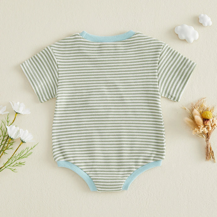 LET'S GO FISHING Striped Onesie
