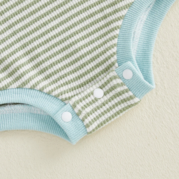 LET'S GO FISHING Striped Onesie