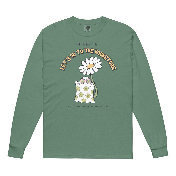 Let's Go to the Bookstore Heavyweight Long Sleeve Shirt - The Bean Workshop - book lovers, bookaholic, halloween, long sleeve shirt