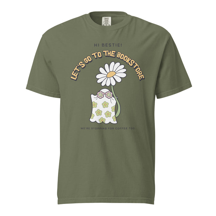 Let's Go to the Bookstore Tee Shirt - The Bean Workshop - book lovers, bookaholic, box tee, halloween