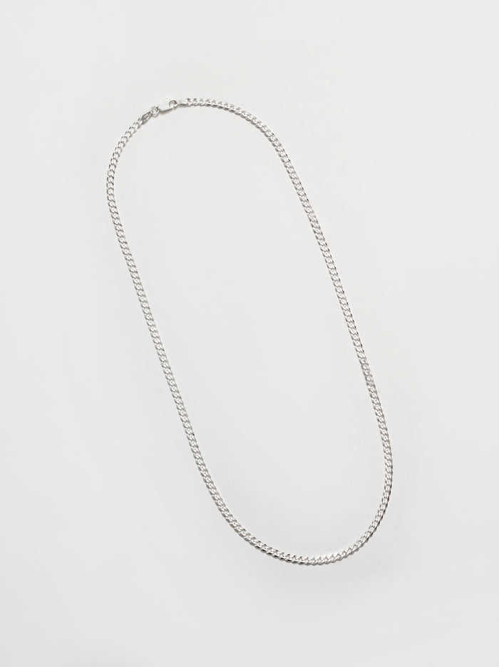 Wolf Circus Unisex Men's Curb Chain Necklace Sterling Silver Diamond Cut | Liam Necklace in Sterling Silver-Necklaces-wolfcircus.com