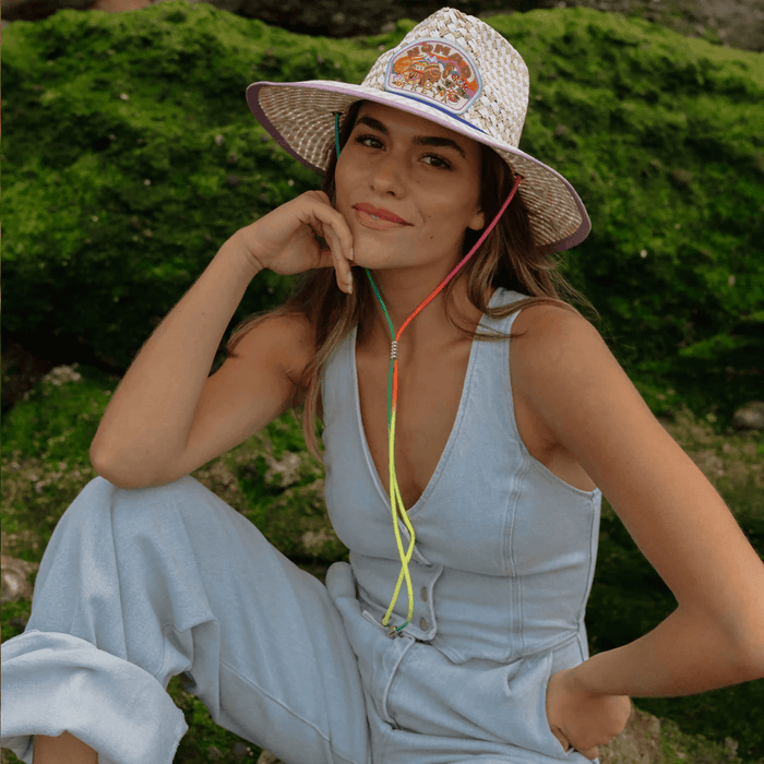 Lifeguard Hat, Nomad in Ivory/Neon