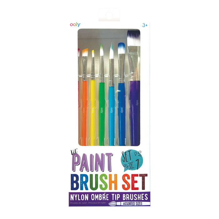 Front of packaging of OOLY Lil Paint Brush Set