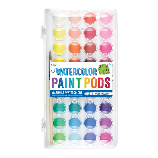 Front of closed set of OOLY Lil Watercolor Paint Pods