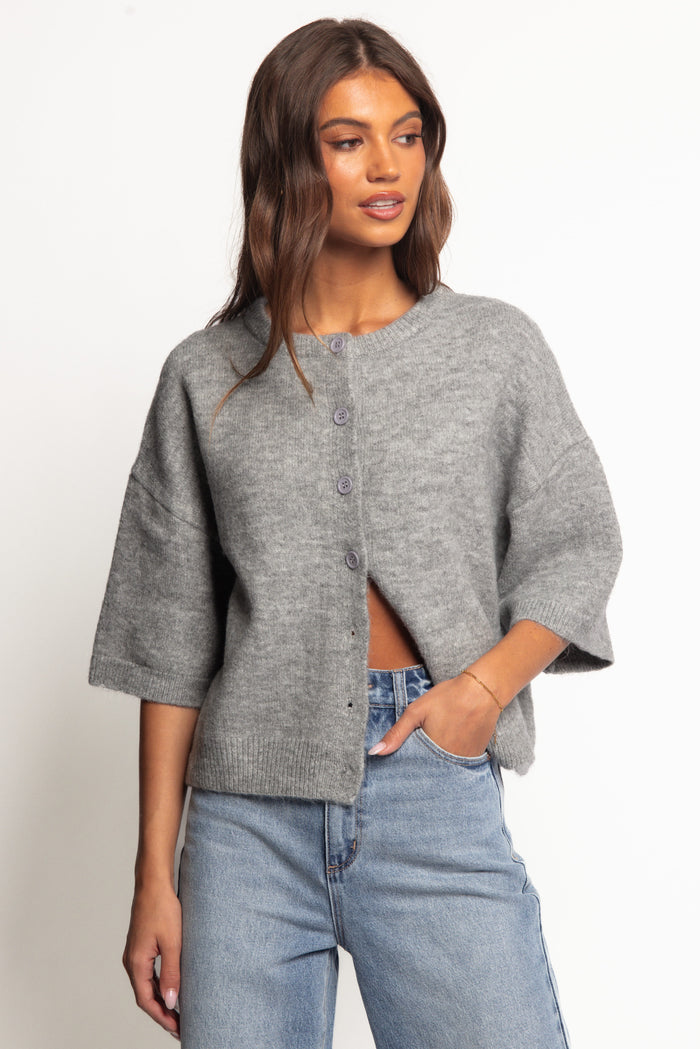 Petal and Pup USA TOPS Lilith Knit Top - Grey