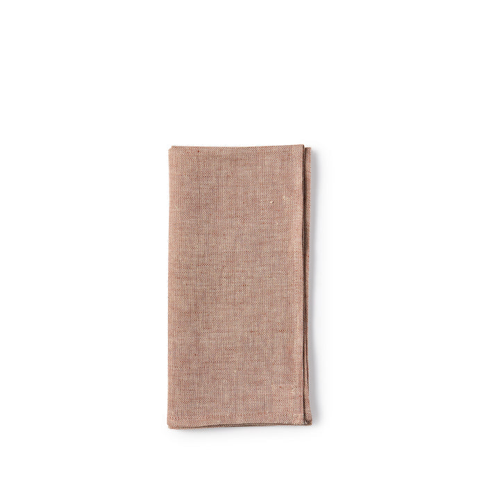 Linen Hopsack Napkins in Mattone Red (Set of 2)