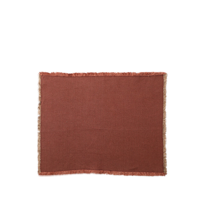 R+D.LAB Linen Hopsack Placemat Mattone Red