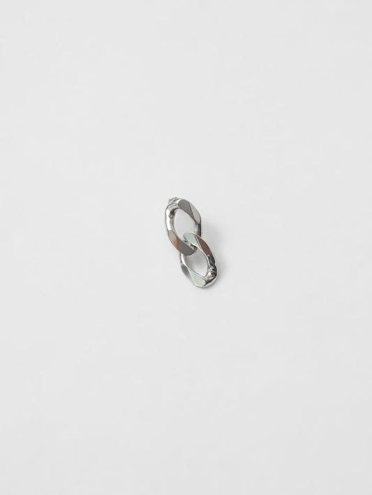 Wolf Circus Statement Single Unisex Men's Dangle Chain Link Stud Earring 925 Sterling Silver | Link Stud in Sterling Silver (Single)-Earrings-wolfcircus.com