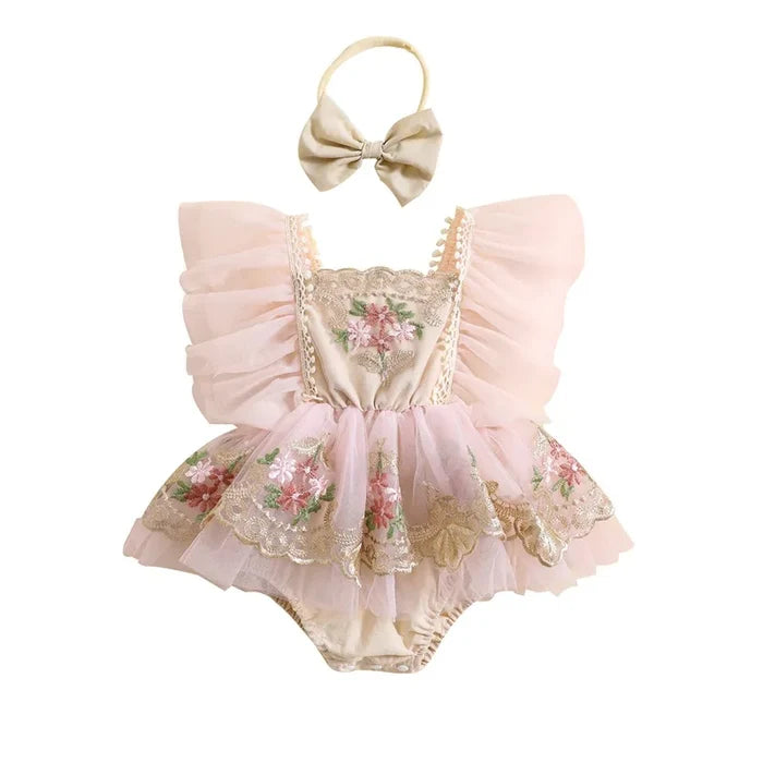 LITTLE FAIRY Floral Romper