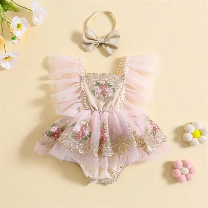 LITTLE FAIRY Floral Romper