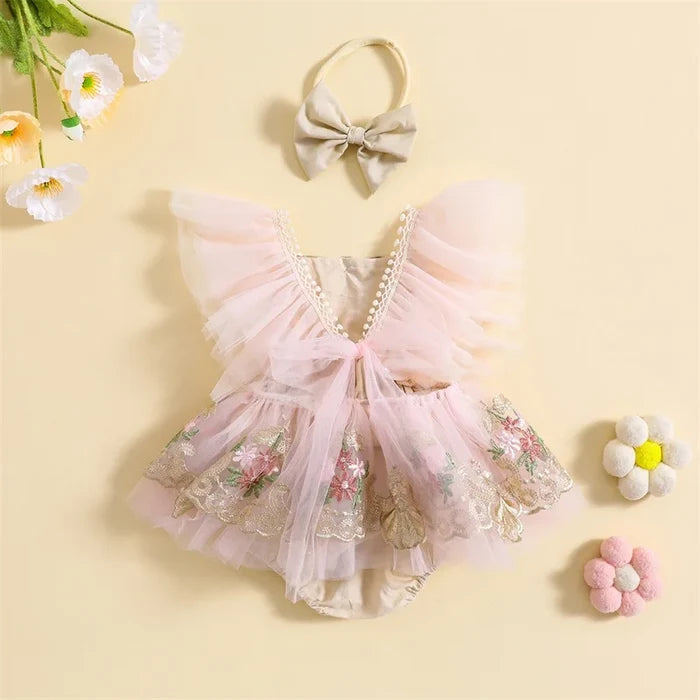 LITTLE FAIRY Floral Romper