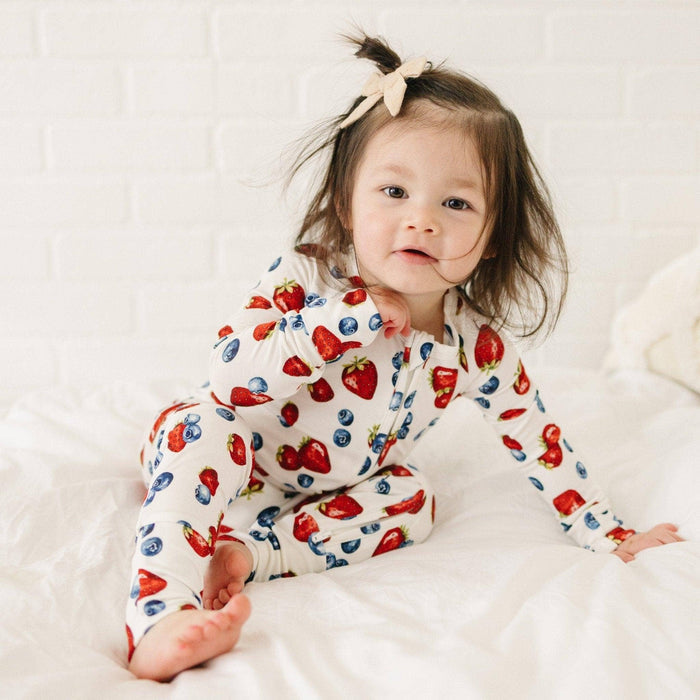 Little Joy Co. Bamboo Zippy Romper - Berry Sweet