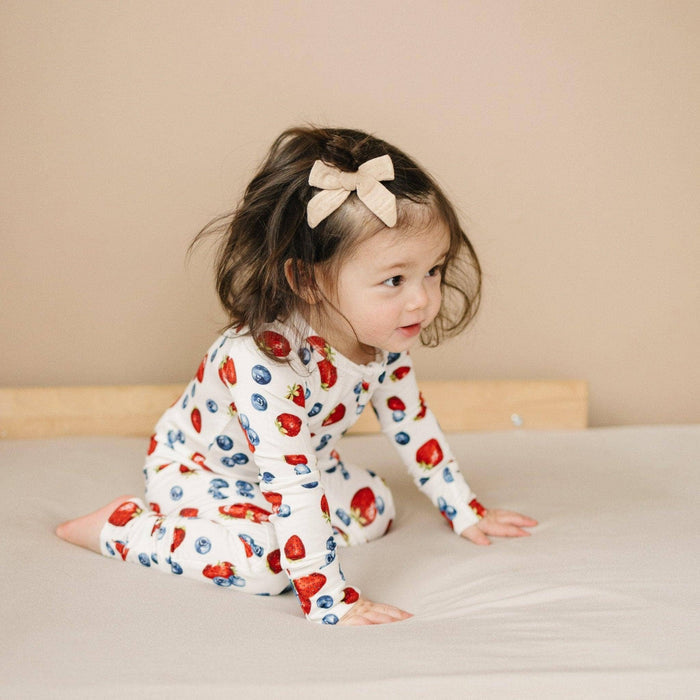Little Joy Co. Bamboo Zippy Romper - Berry Sweet