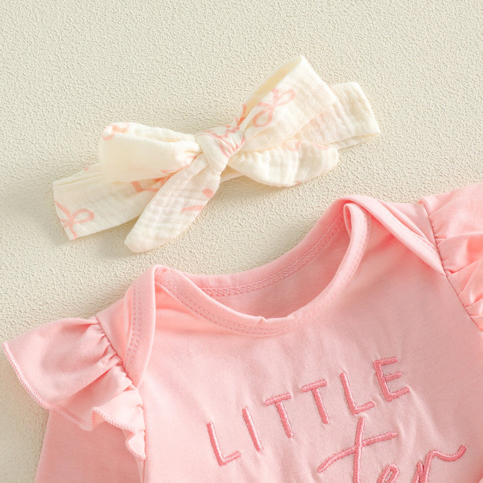 LITTLE SISTER Bowtie Ruffle Outfit