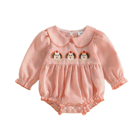 LITTLE TURKYS Collar Romper