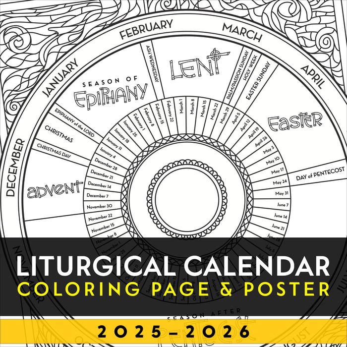 Liturgical Calendar Coloring Page & Poster (2025–2026)