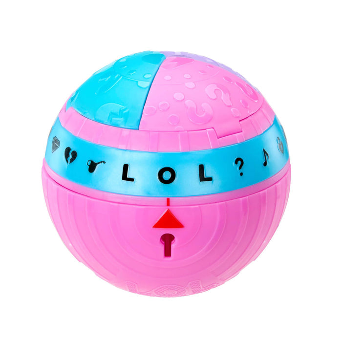 Pink and blue ball on a white background