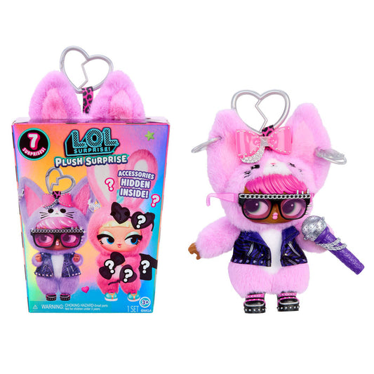 Plush toy with cat ears and packaging for L.O.L. Surprise!