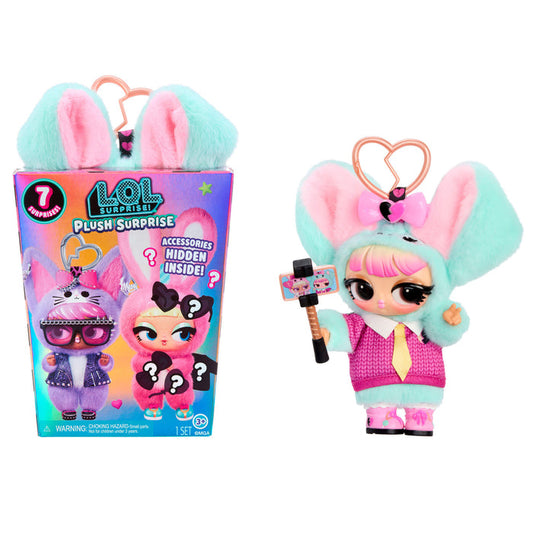 Plush toy with dog ears and packaging for L.O.L. Surprise!
