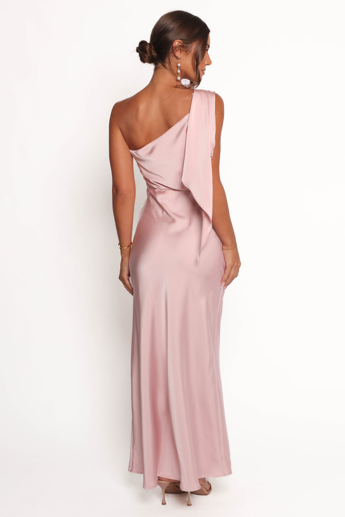 Petal and Pup USA DRESSES Lolana Draped One Shoulder Dress - Pale Pink