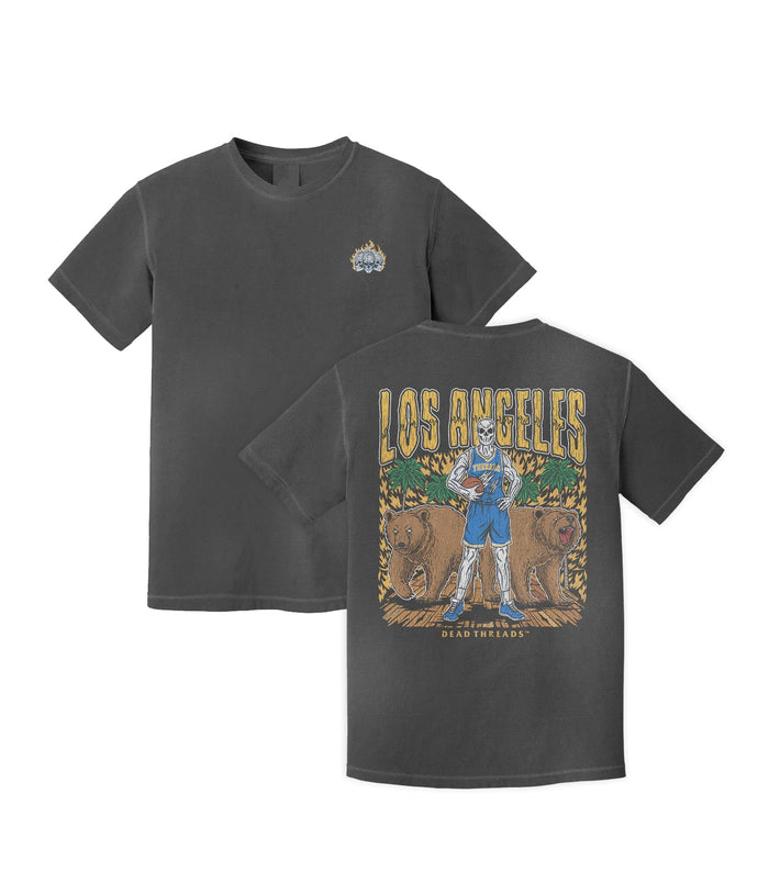 LOS ANGELES BASKETBALL - “3 SKULL” PREMIUM T - SHIRT – T-Shirt – Dead Threads Apparel