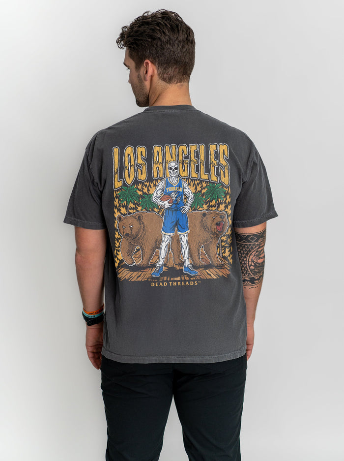 LOS ANGELES BASKETBALL - “3 SKULL” PREMIUM T - SHIRT – T-Shirt – Dead Threads Apparel