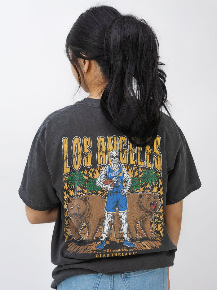 LOS ANGELES BASKETBALL - “3 SKULL” PREMIUM T - SHIRT – T-Shirt – Dead Threads Apparel