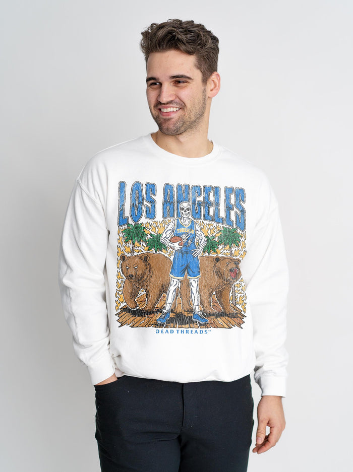 LOS ANGELES BASKETBALL CREWNECK SWEATSHIRT – Sweatshirt – Dead Threads Apparel