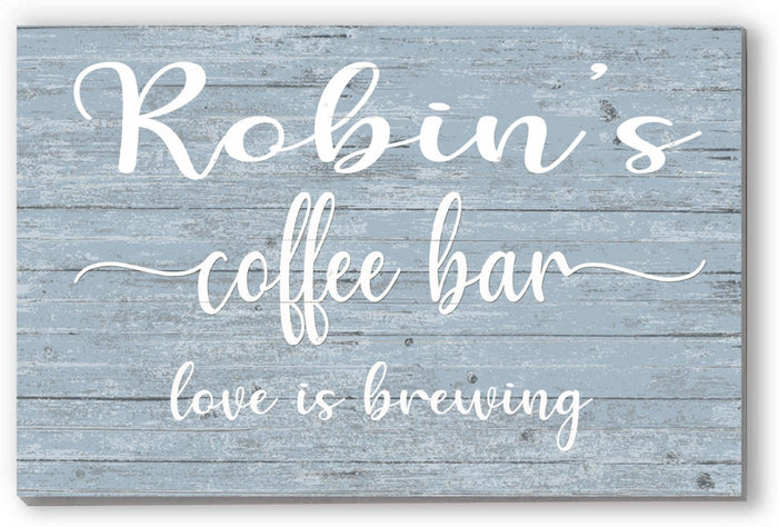 love is brewing coffee sign