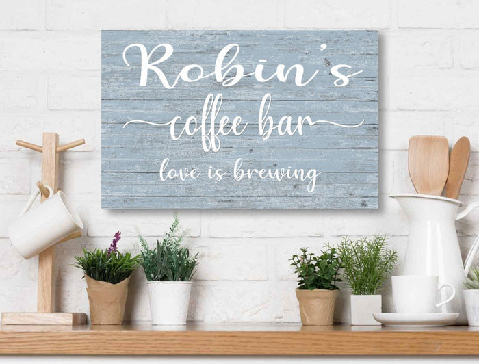 Love is brewing sign