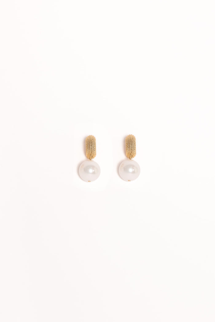 Petal and Pup USA ACCESSORIES Luciana Earrings - Gold/Pearl One Size