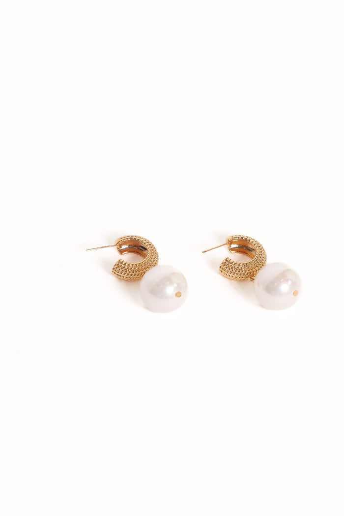 Petal and Pup USA ACCESSORIES Luciana Earrings - Gold/Pearl One Size